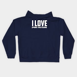 I Love Sport Patterns Kids Hoodie